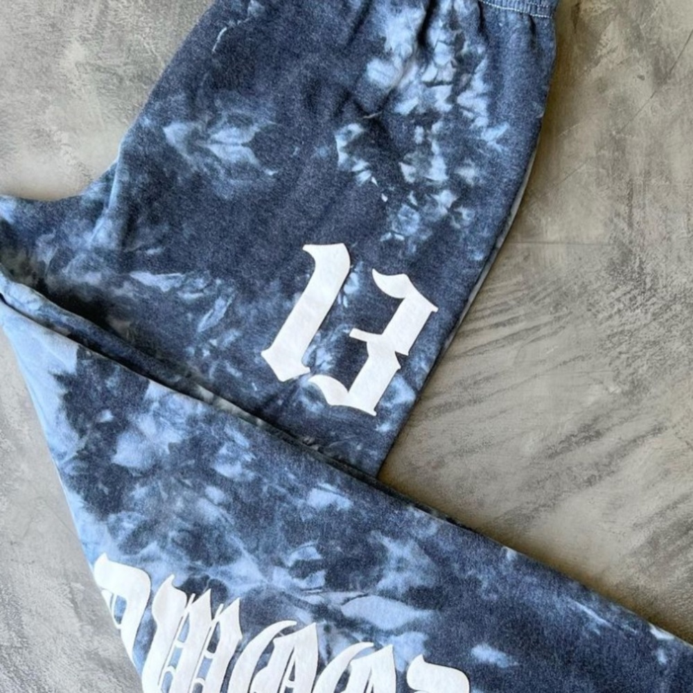 BADWOOD Old English Tie Dye SweatPants (worn once) Size L